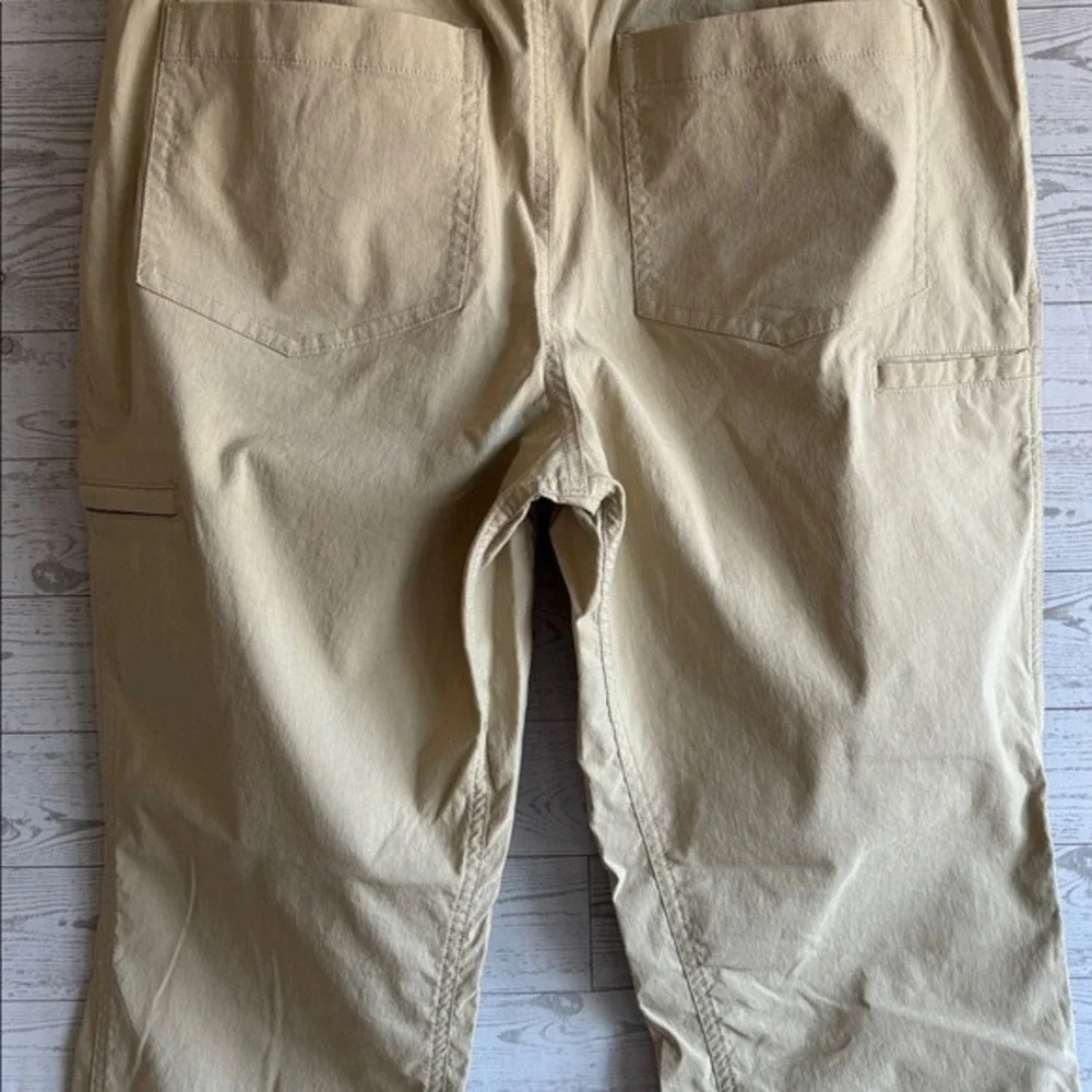 Duluth Trading Dry-on-the-Fly Cargo Pants Tan‎ hiking draw string 12 x 33 60755